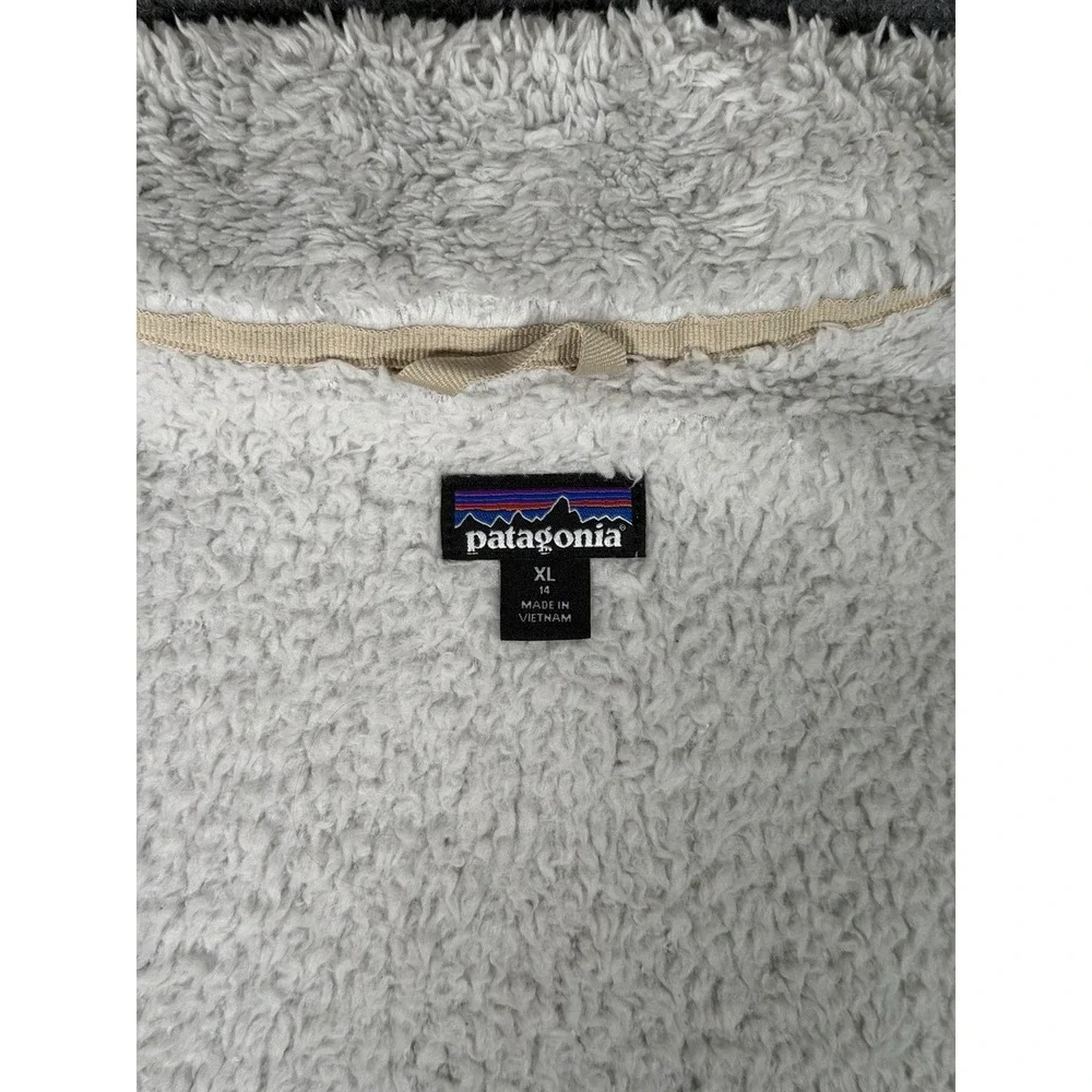 Patagonia Girls XL 14 Los Gatos White Sherpa Fleece Full Zip Vest 65490
